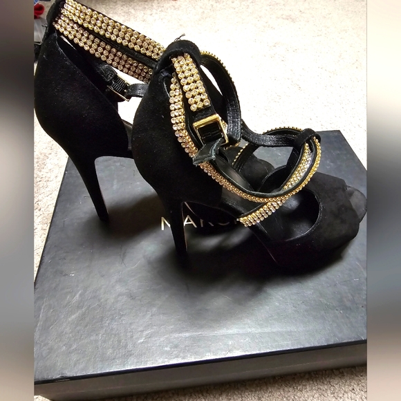 Marciano Rhinestone Platform Stiletto Heels - Picture 2 of 6